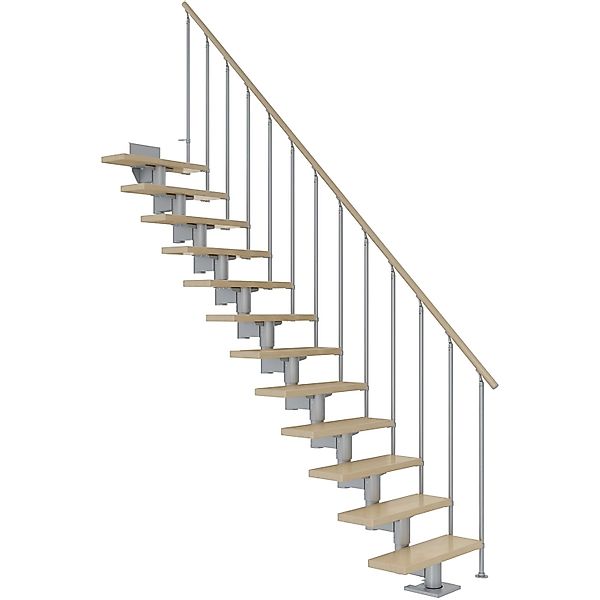 Dolle Mittelholmtreppe Cork Ahorn Perlgrau GH bis 315 cm Gerade 75 cm FSC günstig online kaufen