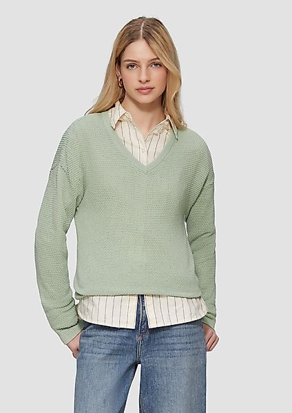 QS Strickpullover Pullover mit Strukturmuster und günstig online kaufen