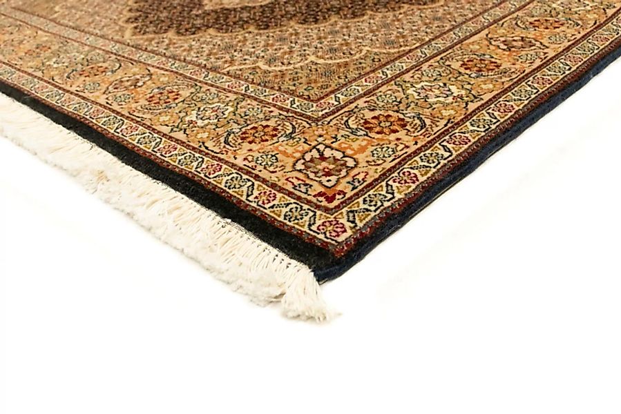 morgenland Wollteppich »Mahal Teppich handgeknüpft schwarz«, rechteckig günstig online kaufen