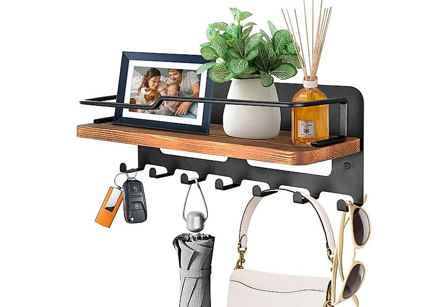 Refined Living Schlüsselbrett Schlüsselbrett Holz mit Ablage Schlüsselhalte günstig online kaufen