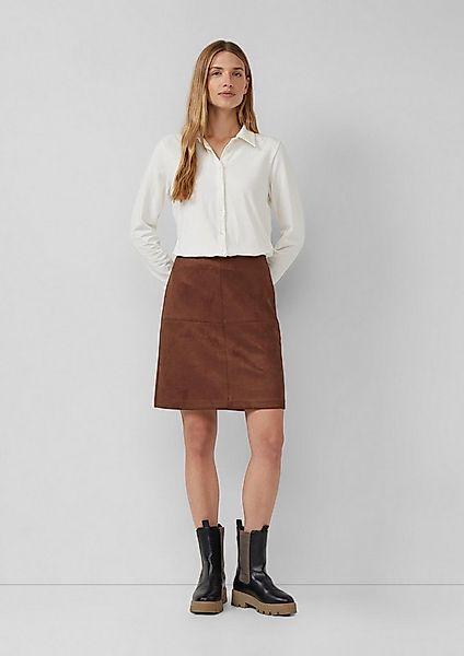 s.Oliver Minirock Rock Kurzer Rock aus aufgerautem Lederimitat günstig online kaufen