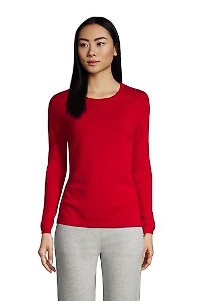 Kaschmir-Pullover mit rundem Ausschnitt, Damen, Größe: 48-50 Normal, Rot, b günstig online kaufen