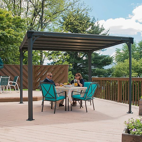 Canopia Gartenpavillon Milano 3.1 x 3.1 Anthrazit günstig online kaufen