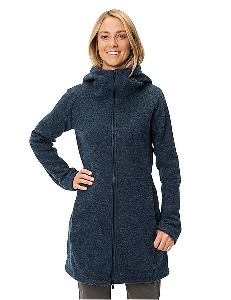 VAUDE Strickfleecejacke WOMEN'S TINSHAN COAT III mit Kapuze und hohem Stehk günstig online kaufen