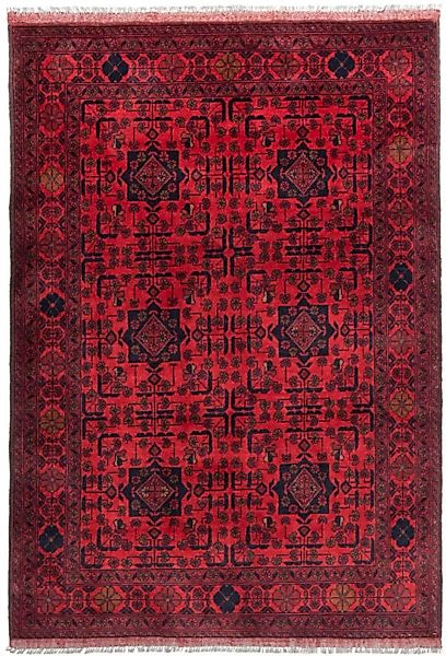 morgenland Wollteppich »Khal Mohammadi Durchgemustert Rosso 190 x 128 cm«, günstig online kaufen