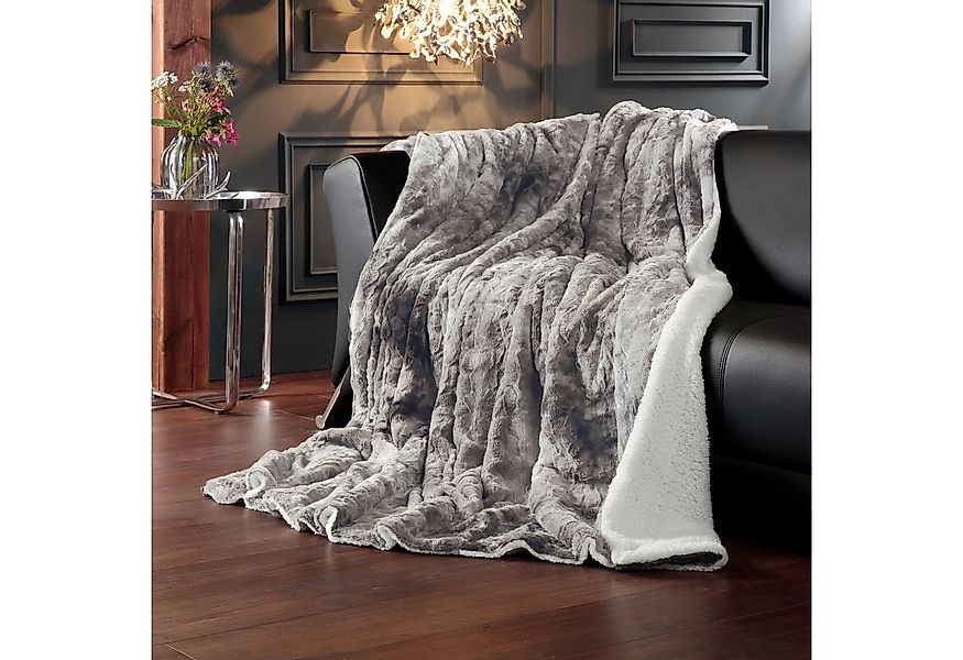 Wohndecke Luxus Kingston XXL, Delindo Lifestyle, XXL Kuscheldecke fürs Sofa günstig online kaufen