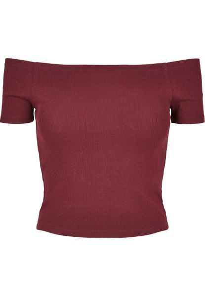 URBAN CLASSICS T-Shirt "Urban Classics Damen Ladies Off Shoulder Rib Tee" 1 günstig online kaufen