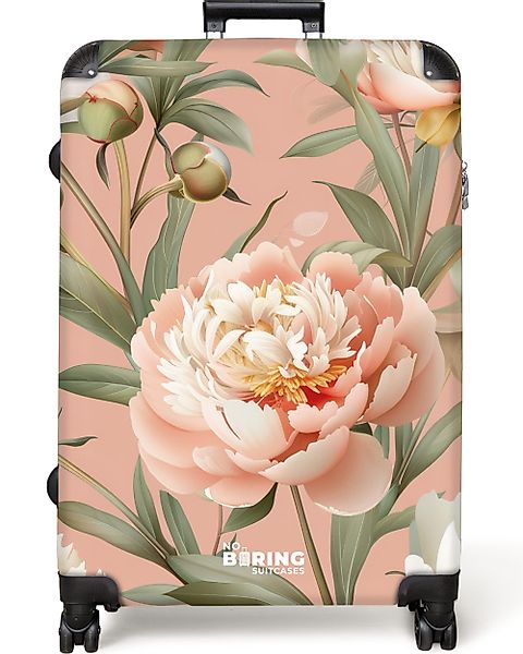 NoBoringSuitcases.com© Hartschalen-Trolley Rosa mit Pfingstrosen 77 günstig online kaufen