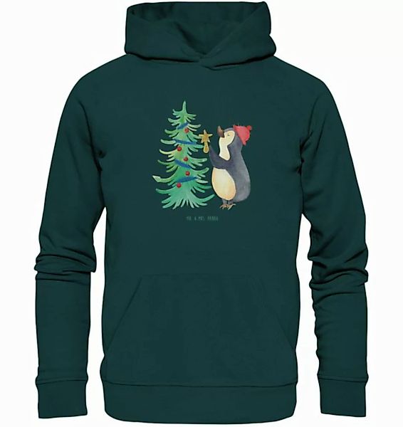 Mr. & Mrs. Panda Hoodie Pinguin Weihnachtsbaum Größe L - Mid Heather Green günstig online kaufen