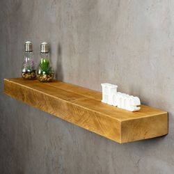 Levandeo® Wandregal, levandeo Wandregal Holz Massiv günstig online kaufen