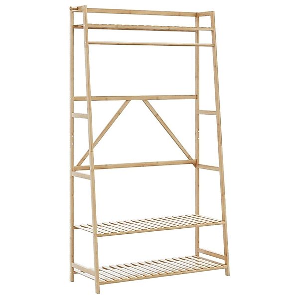 vidaXL Kleiderständer mit Ablagen 110x40x180 cm Bambus 4008925 günstig online kaufen