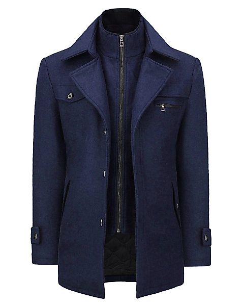 Allthemen Kurzmantel mit abnehmbarem Doppelkragen günstig online kaufen