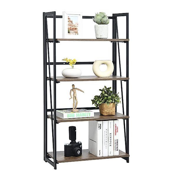 COSTWAY Bücherregal, 4 Ebenen, klappbares Standregal, günstig online kaufen