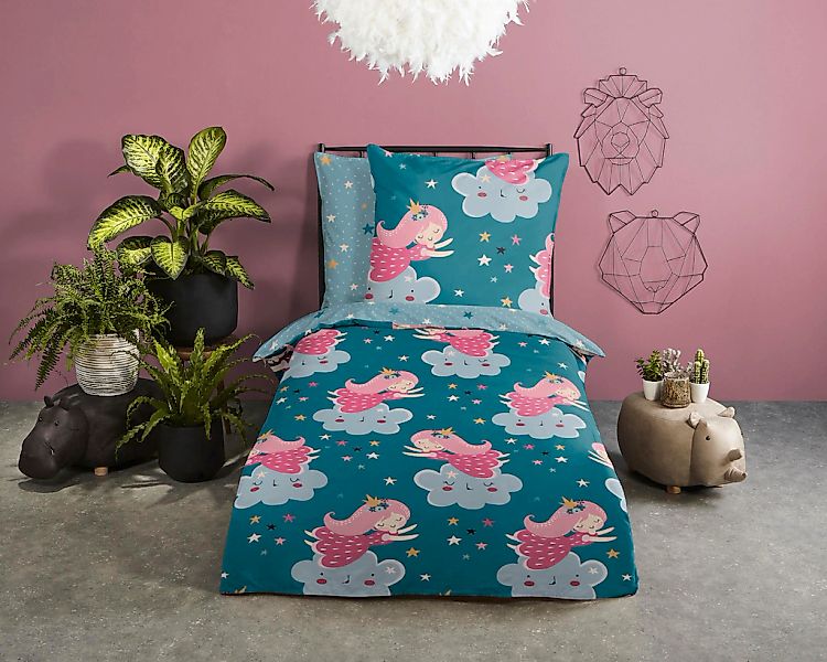 good morning Kinderbettwäsche "Princesse" 2 Stk. Baumwolle, 135x200, Reißve günstig online kaufen