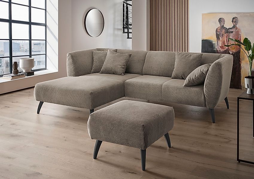 Home affaire Ecksofa "Colori Polstermöbel mit zeitlos eleganter Rückenführu günstig online kaufen
