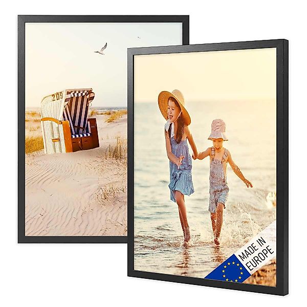 PHOTOLINI Bilderrahmen 2er Set Massivholz-Rahmen Modern günstig online kaufen
