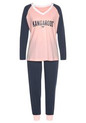 KangaROOS Pyjama 2 Stk. tlg., mit kontrastfarbenen Raglanärmeln günstig online kaufen