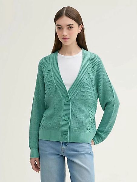 TOM TAILOR Denim Cardigan Cardigan mit Zopfstrickmuster günstig online kaufen