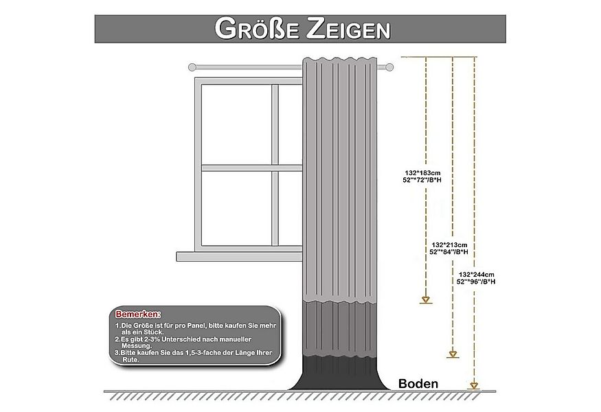 Rosnek Vorhang Luxus, Marokko Crushed Samt, für Schlafzimmer Wohnzimmer Dek günstig online kaufen