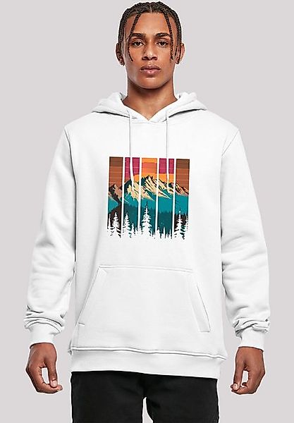 F4NT4STIC Kapuzenpullover Berg Sonnenuntergang Retro Premium Qualität günstig online kaufen