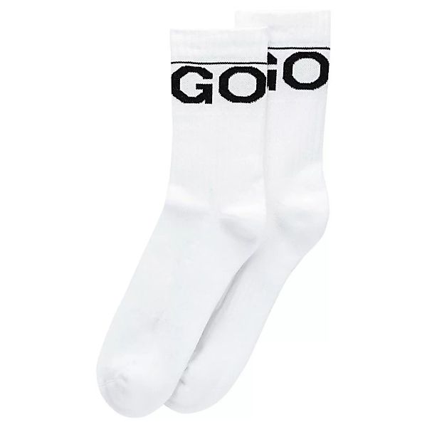 Hugo Qs Rib Iconic Cc Socken 2 Paare EU 43-46 White günstig online kaufen