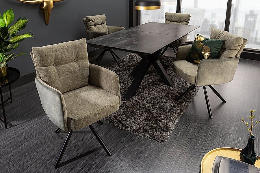 riess-ambiente Polsterstuhl BIG GEORGE grün / schwarz · Esszimmerstuhl mit günstig online kaufen