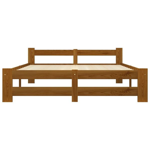 vidaXL Bett Massivholzbett Honigbraun Kiefer 120x200 günstig online kaufen