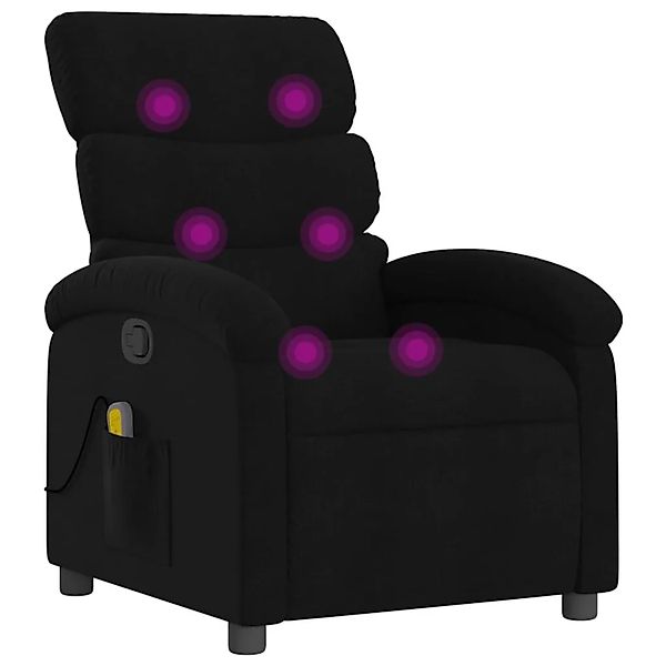 vidaXL Massage-Relaxsessel Schwarzer Stoff 3205811 günstig online kaufen