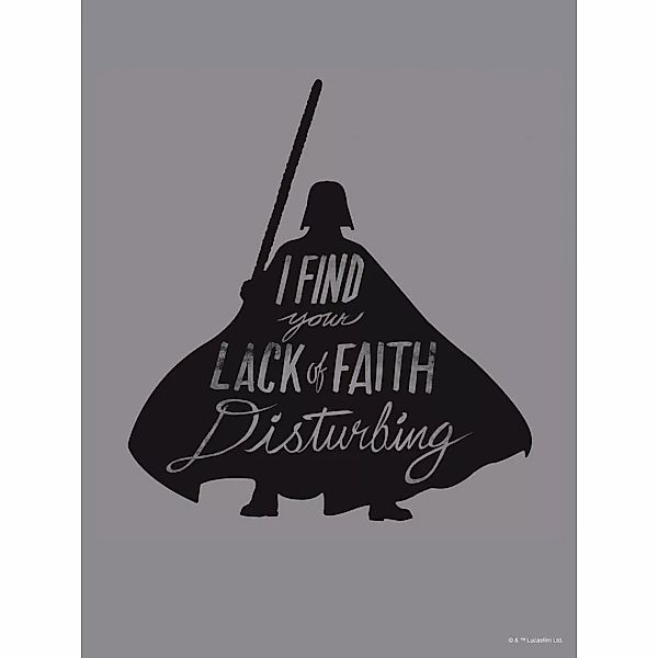 Disney Poster Star Wars Vader Quotes Grau und Schwarz 30 x 40 cm 612174 günstig online kaufen