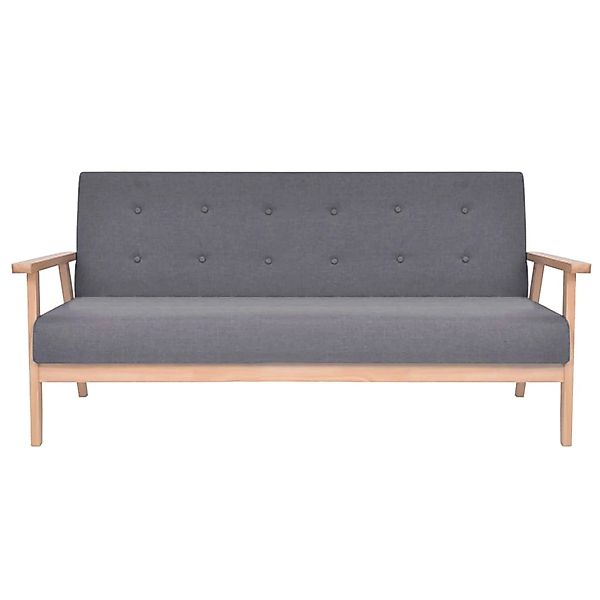 vidaXL 3-Sitzer Sofa Stoff Dunkelgrau Modell 3 günstig online kaufen