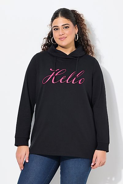 Ulla Popken Sweatshirt Sweatshirt Classic Fit HELLO Stehkragen günstig online kaufen