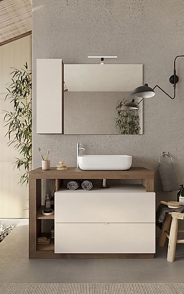 welltime Badmöbel-Set "Hamburg, Badezimmerset 2tlg. Breite 110 cm, Badmöbel günstig online kaufen
