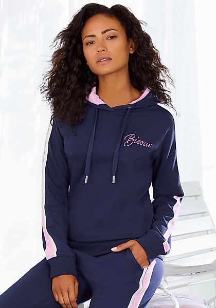Vivance Hoodie, (1 tlg.), Hoodie mit Kontrast Einsätzen, Loungeanzug günstig online kaufen