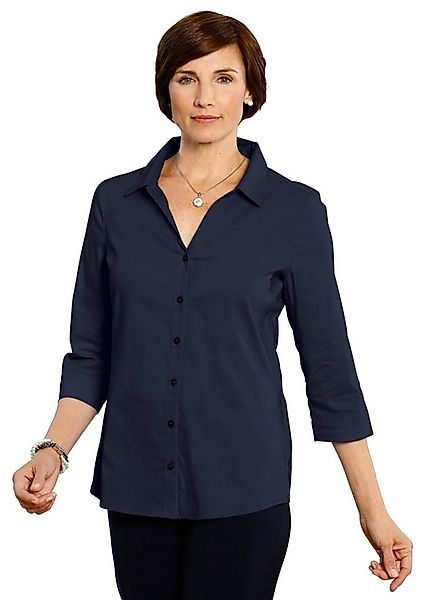 GOLDNER Hemdbluse Kurzgröße: Stretchbequeme Bluse mit Baumwolle günstig online kaufen