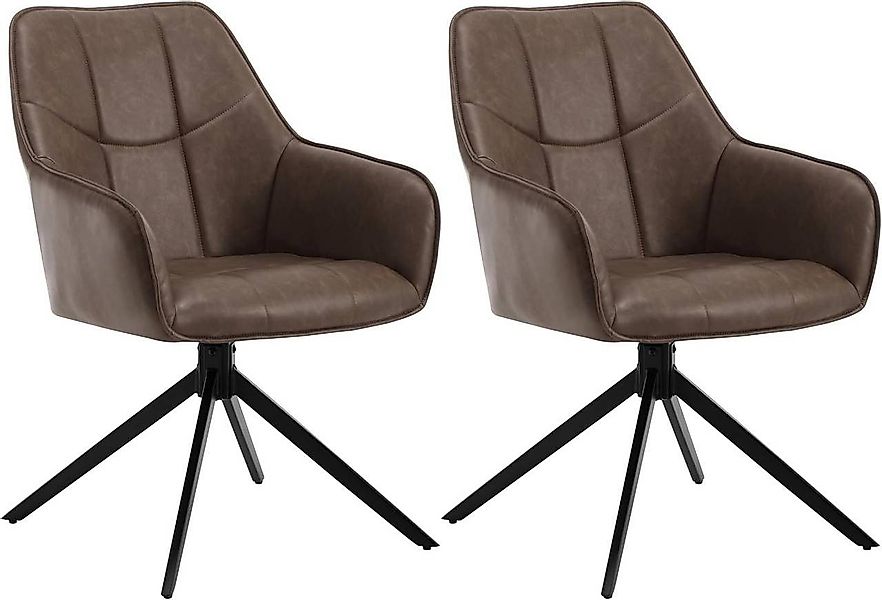 Woltu 4-Fußstuhl (2 St), Esszimmerstuhl drehbar, gepolsterter, Metallbeine günstig online kaufen