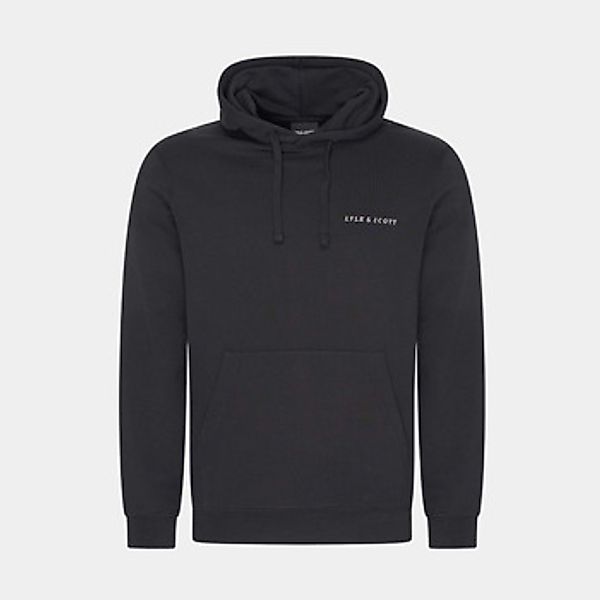 Lyle & Scott  Sweatshirt Loopback embroidered hoodie - jet black white günstig online kaufen