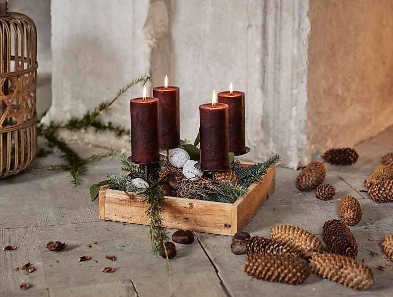 Creativ deco Adventsleuchter »Weihnachtsdeko«, (1 St.), für 4 Kerzen, ideal günstig online kaufen
