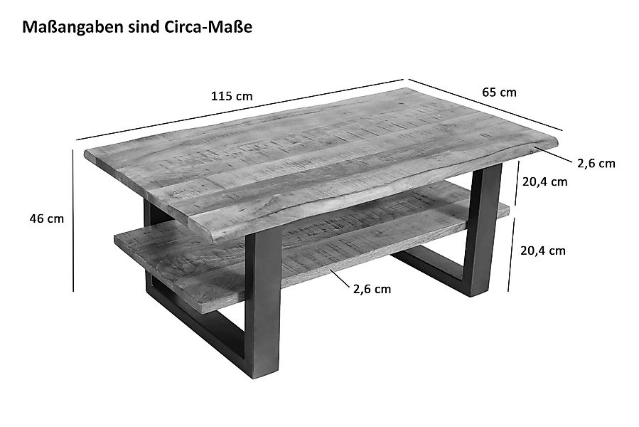 SAM® Couchtisch Patricia, Baumkante, Akazie, Eiche günstig online kaufen