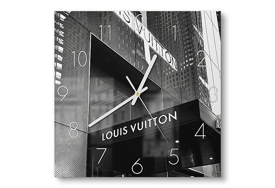 DEQOART Wanduhr 'Urbaner Glanz' (Glas Glasuhr modern Wand Uhr Design Küchen günstig online kaufen