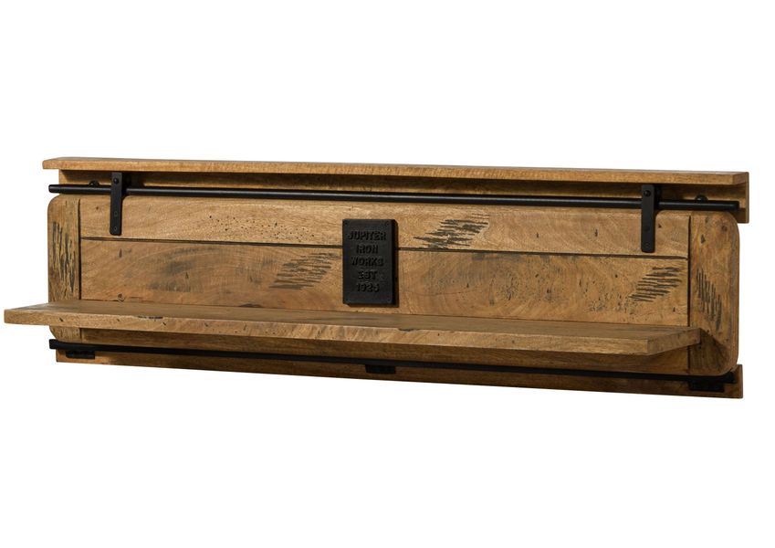 Massivmoebel24 Wandregal, 1-tlg., Mango 140x25x38 natur günstig online kaufen