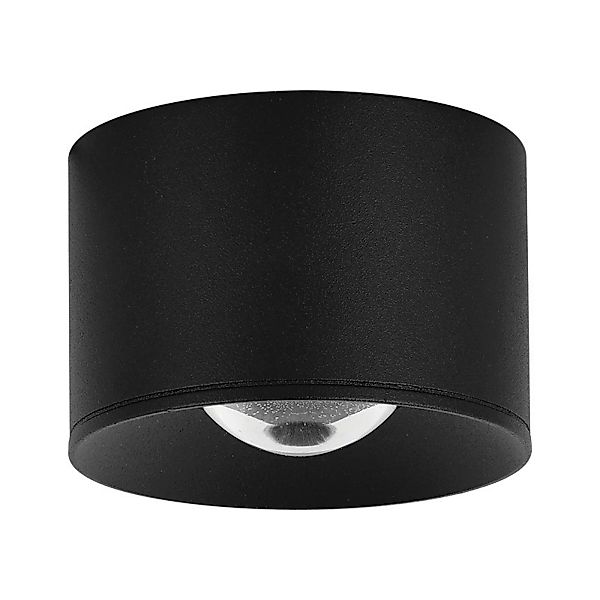 LED-Außen-Deckenspot S131, Ø 8 cm, sandschwarz günstig online kaufen