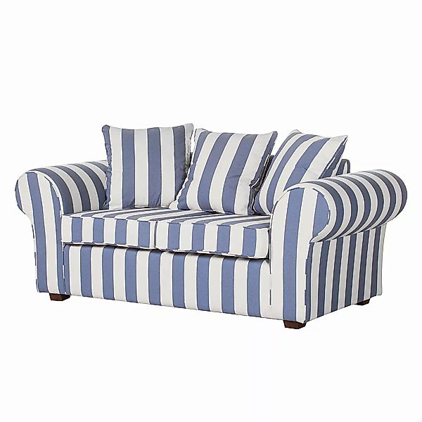 home24 Maison Belfort Sofa Colmar 2-Sitzer Blau Webstoff 187x88x88 cm günstig online kaufen