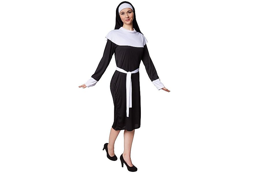 dressforfun Kostüm Frauenkostüm Nonne, Himmlisches, schwarzes und langes Kl günstig online kaufen