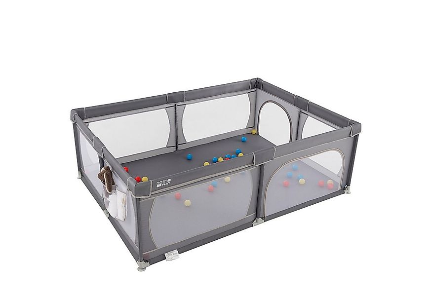 COSTWAY Laufstall Baby Laufgitter, 205 x 147 cm, mit Tragtasche günstig online kaufen