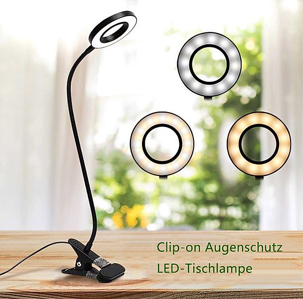 POPOLIC LED Nachttischlampe Leselampe, Tischlampe, Klemmleuchte, 3 Modi & 1 günstig online kaufen