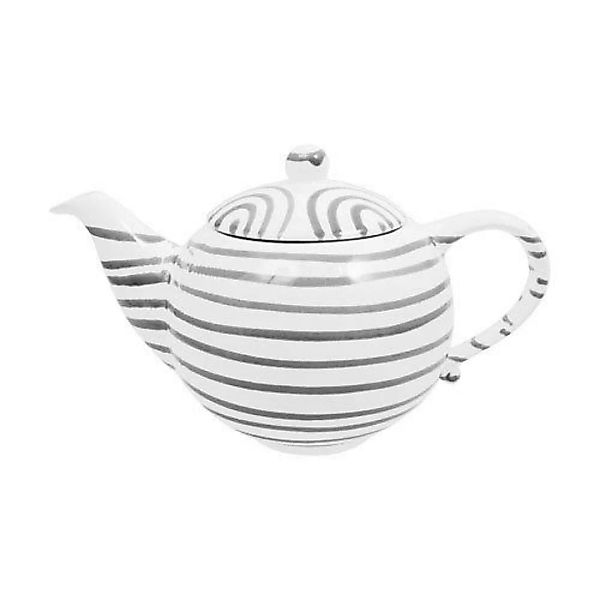 Gmundner Keramik Graugeflammt Teekanne glatt 0,5 L / h: 12 cm günstig online kaufen