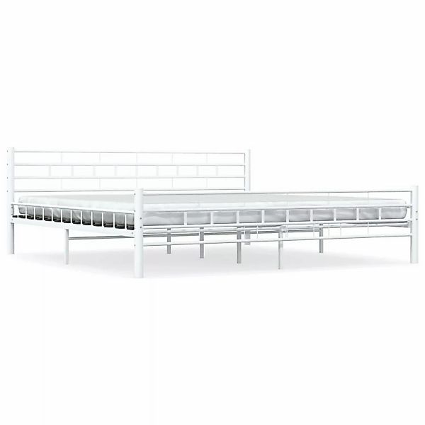vidaXL Bettgestell Weiß Metall 200x200 cm619063 günstig online kaufen