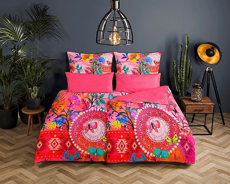 hip Wendebettwäsche "Giselah" 2 Stk. tlg. Mako-Satin, 135x200, Reißverschlu günstig online kaufen