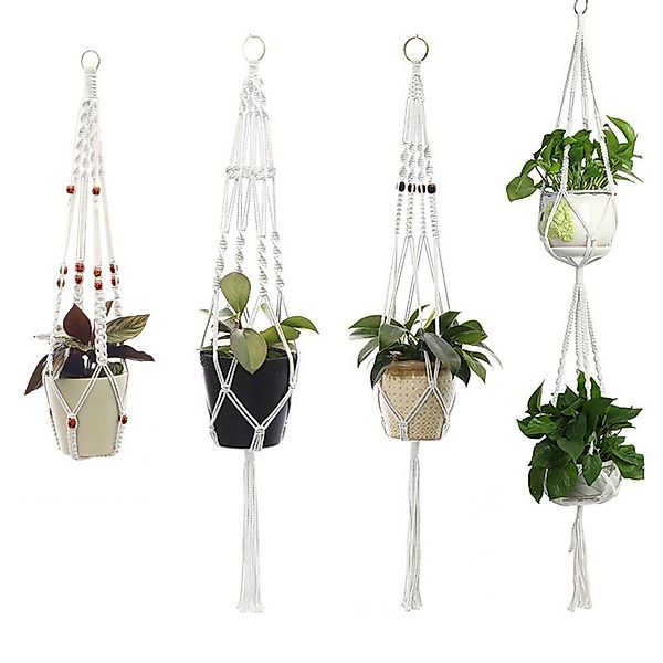 Coonoor Dekohänger Makramee Blumenampel, Blumentopf Pflanzen günstig online kaufen