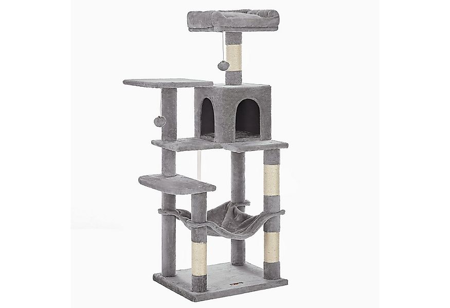 FEANDREA Kratzbaum, Katzenbaum, mit Hängematte und 1 Höhle, 143 cm, stabile günstig online kaufen